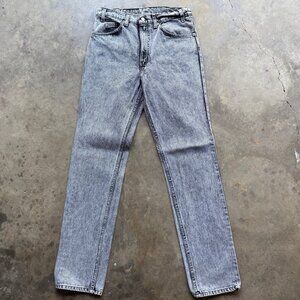 Vintage 90s Black Acid Wash Levi’s 509 Zip fly Actual 31x33 Jeans Straight 1996